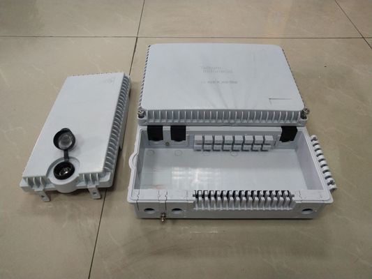 FTTH 1*8 PLC Splitter Optical Distribution Box IP65 Indonesia Telecom 2 Doors Gray